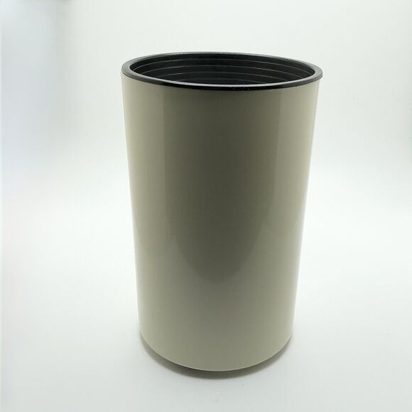 Vintage 1980s Modernist Cylinder Accent Uplight Lamp White Metal | Space Age - Picture 5 of 6